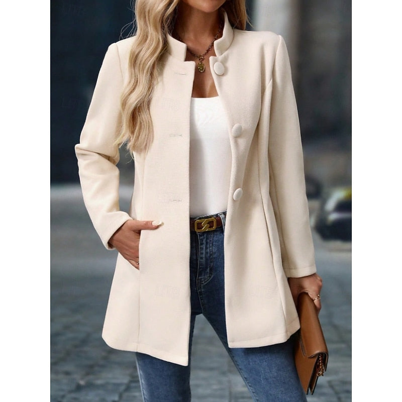 Fiona | Elegant kåpe med ståkrage