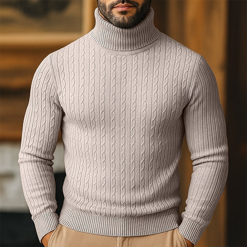Rupert | Kabelstrikket Turtleneck-genser