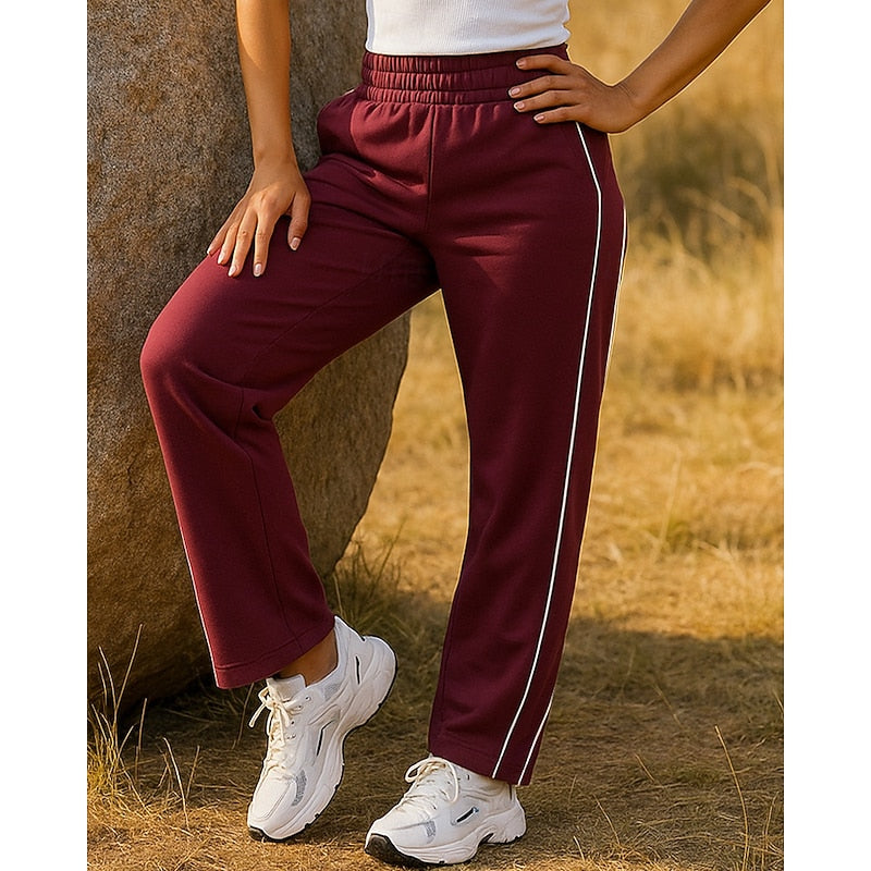 Maisie | Avslappede joggebukser med sidestripe