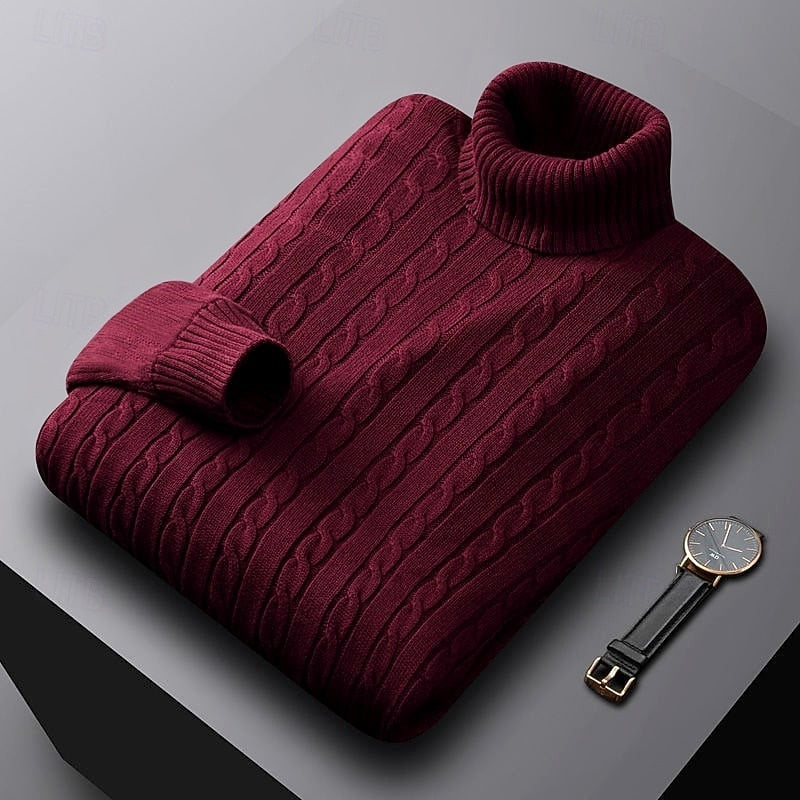 Rhys | Kabelstrikket Turtleneck Genser