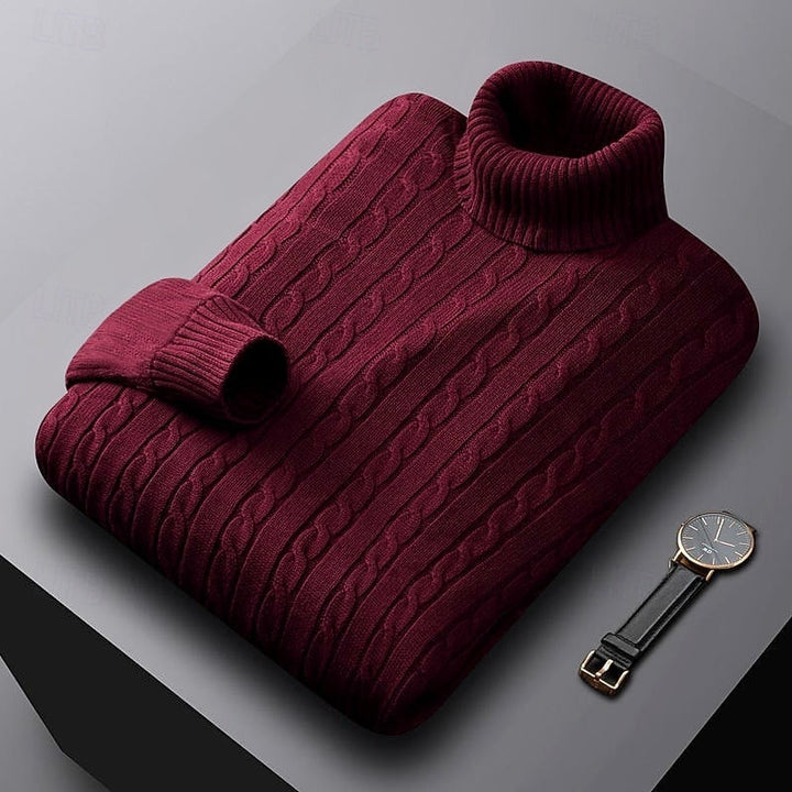 Rhys | Kabelstrikket Turtleneck Genser