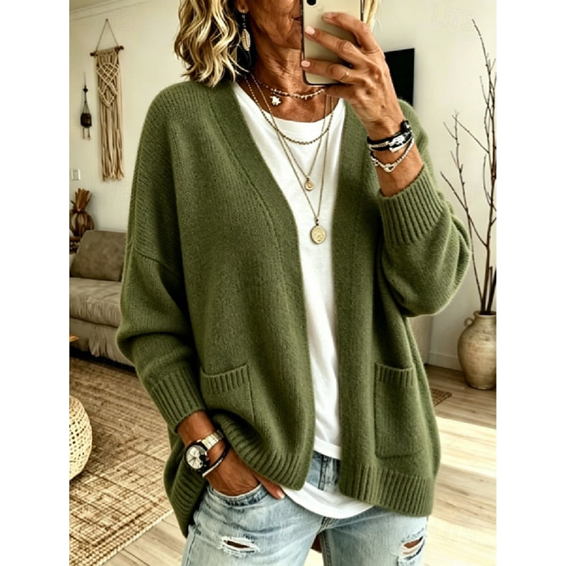 Iris | Casual Cardigan med Åpen Front