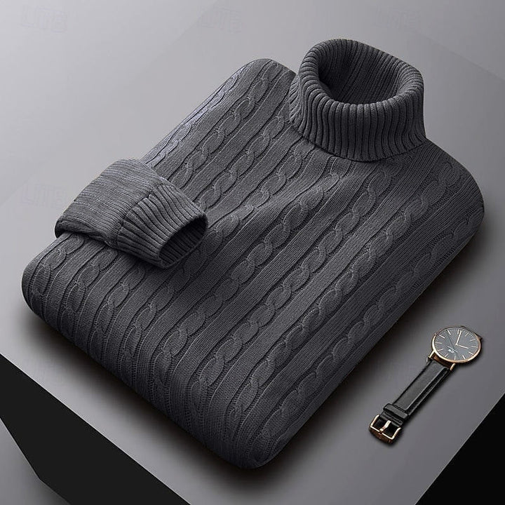 Rhys | Kabelstrikket Turtleneck Genser