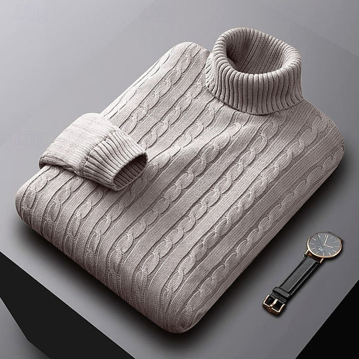 Rhys | Kabelstrikket Turtleneck Genser