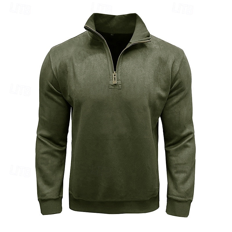 Caleb | Sweatshirt med kvartglidelås og høy hals