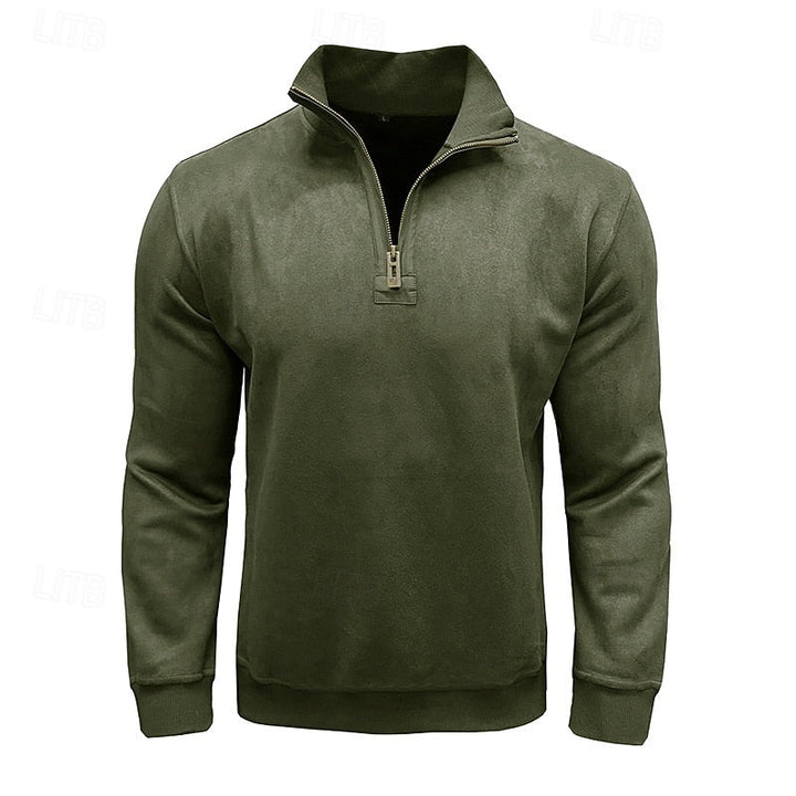 Caleb | Sweatshirt med kvartglidelås og høy hals