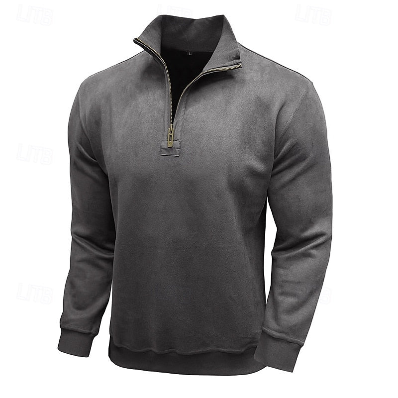 Caleb | Sweatshirt med kvartglidelås og høy hals