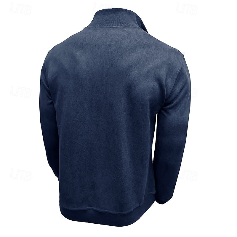 Caleb | Sweatshirt med kvartglidelås og høy hals