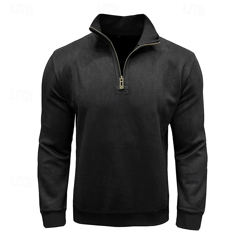 Caleb | Sweatshirt med kvartglidelås og høy hals