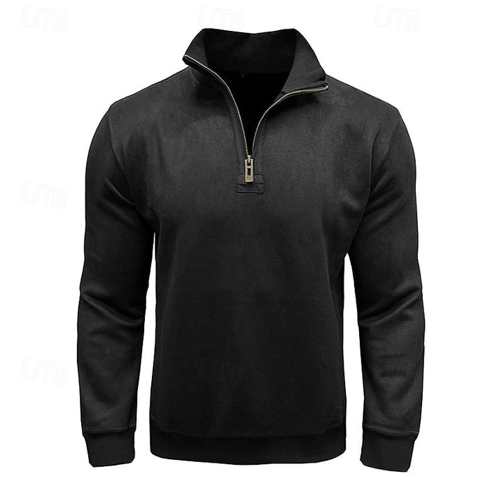 Caleb | Sweatshirt med kvartglidelås og høy hals