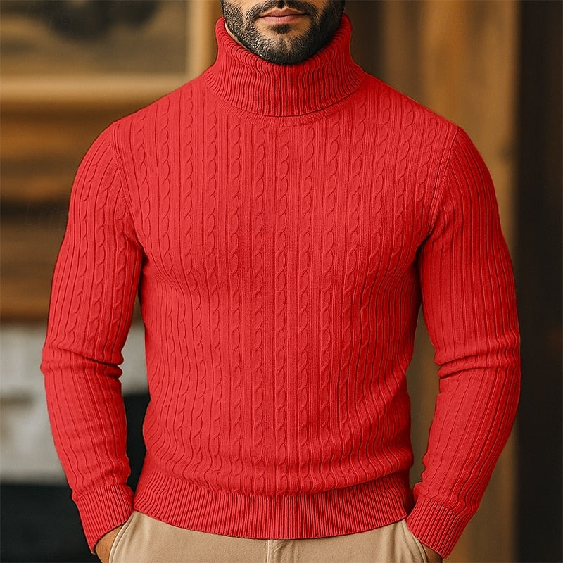 Rupert | Kabelstrikket Turtleneck-genser