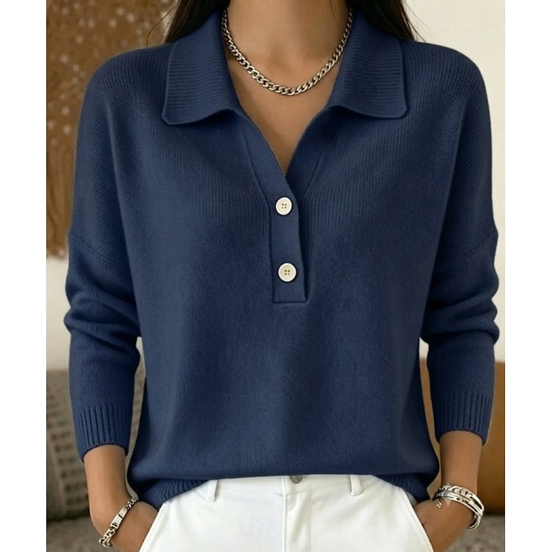 Eliza | Fin Krage Button Pullover