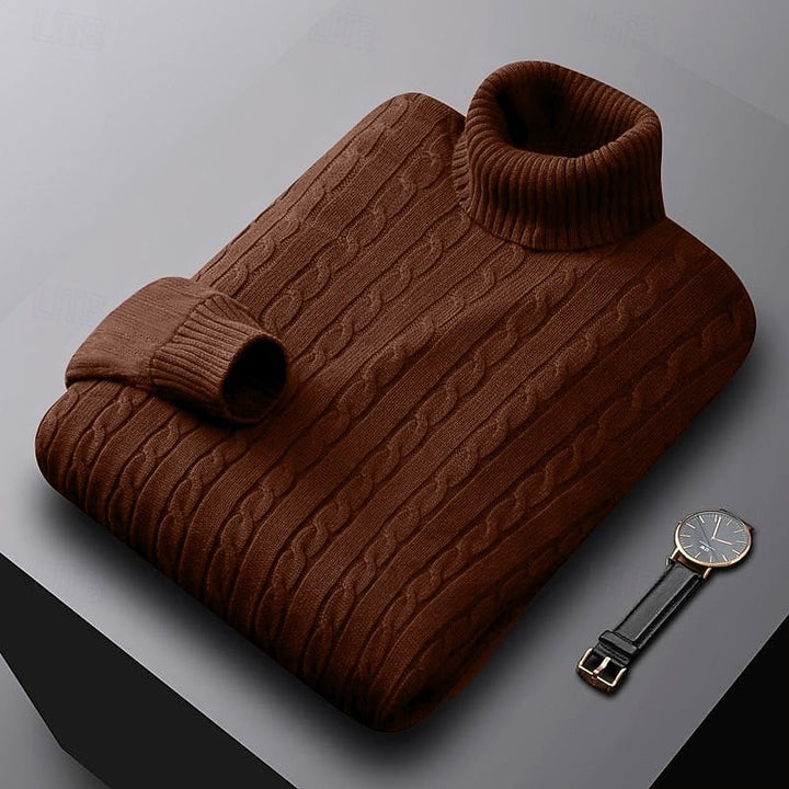 Rhys | Kabelstrikket Turtleneck Genser