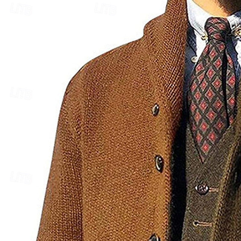 Frederick | Fargeblokk Skulderkrage Cardigan