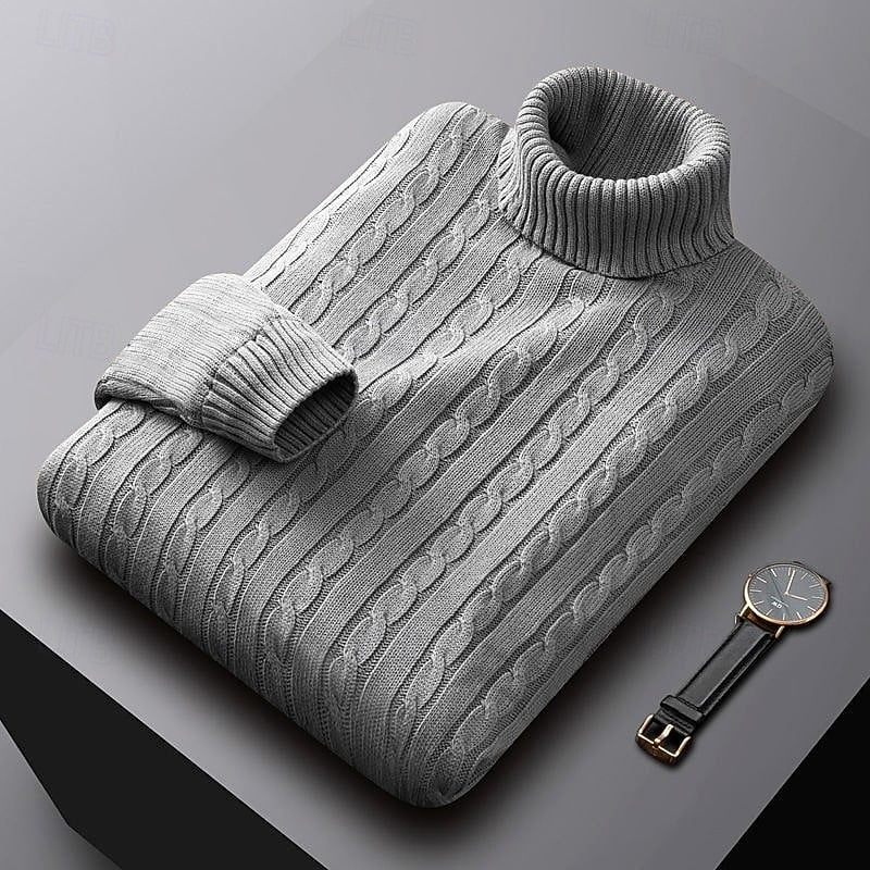 Rhys | Kabelstrikket Turtleneck Genser