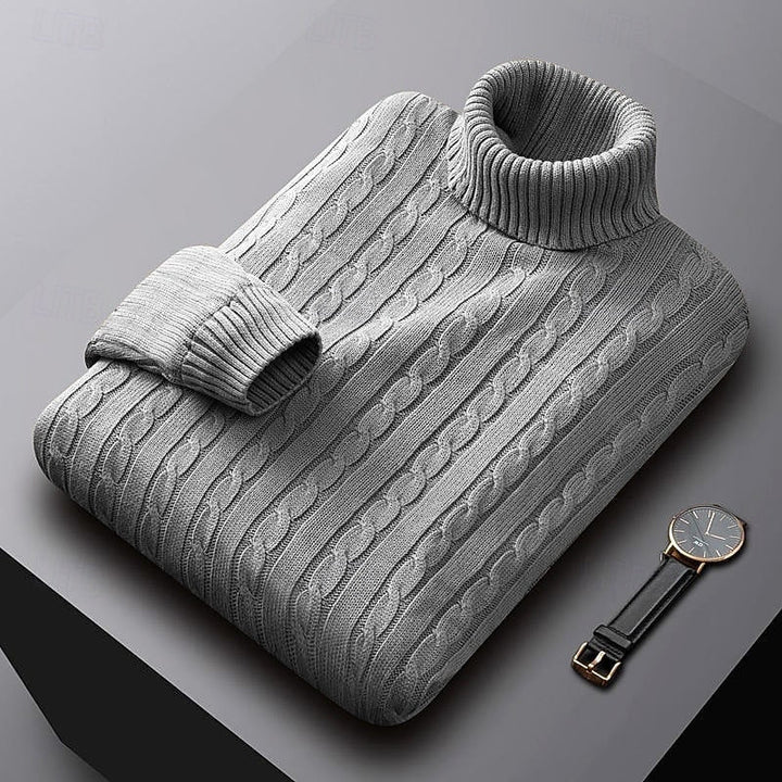 Rhys | Kabelstrikket Turtleneck Genser
